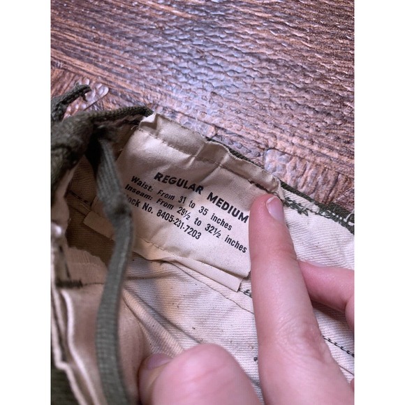 Vintage M-1951 Korean War Wool Field Pants Size 32 X 22.5 Military Trousers - Picture 3 of 9